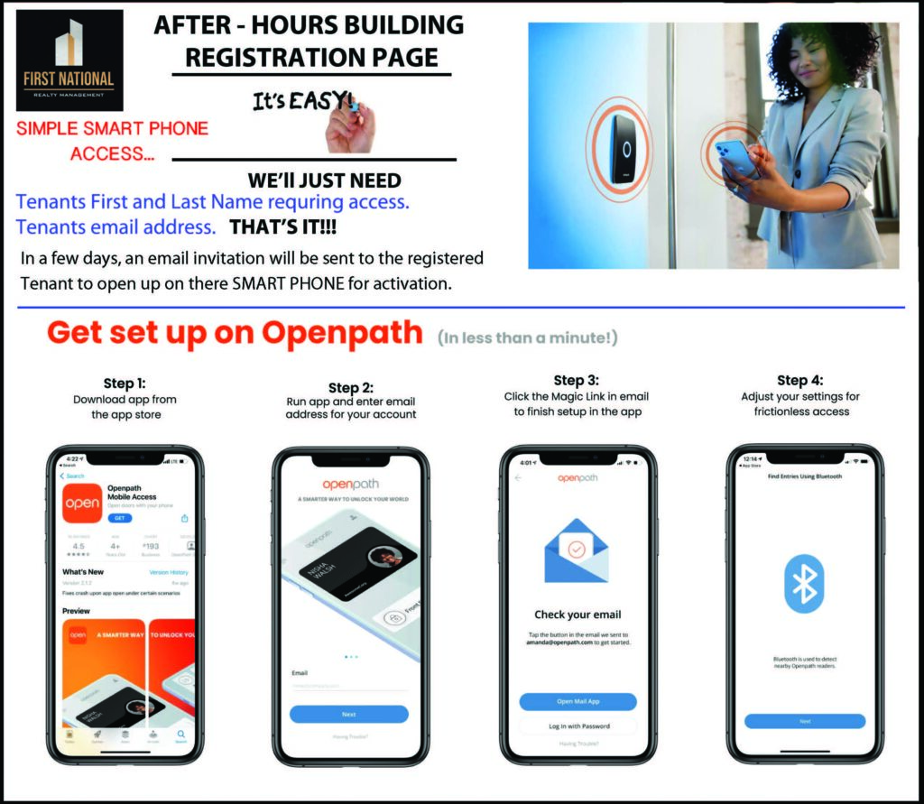 After Hours Building Registration First National Realty Management, LLC